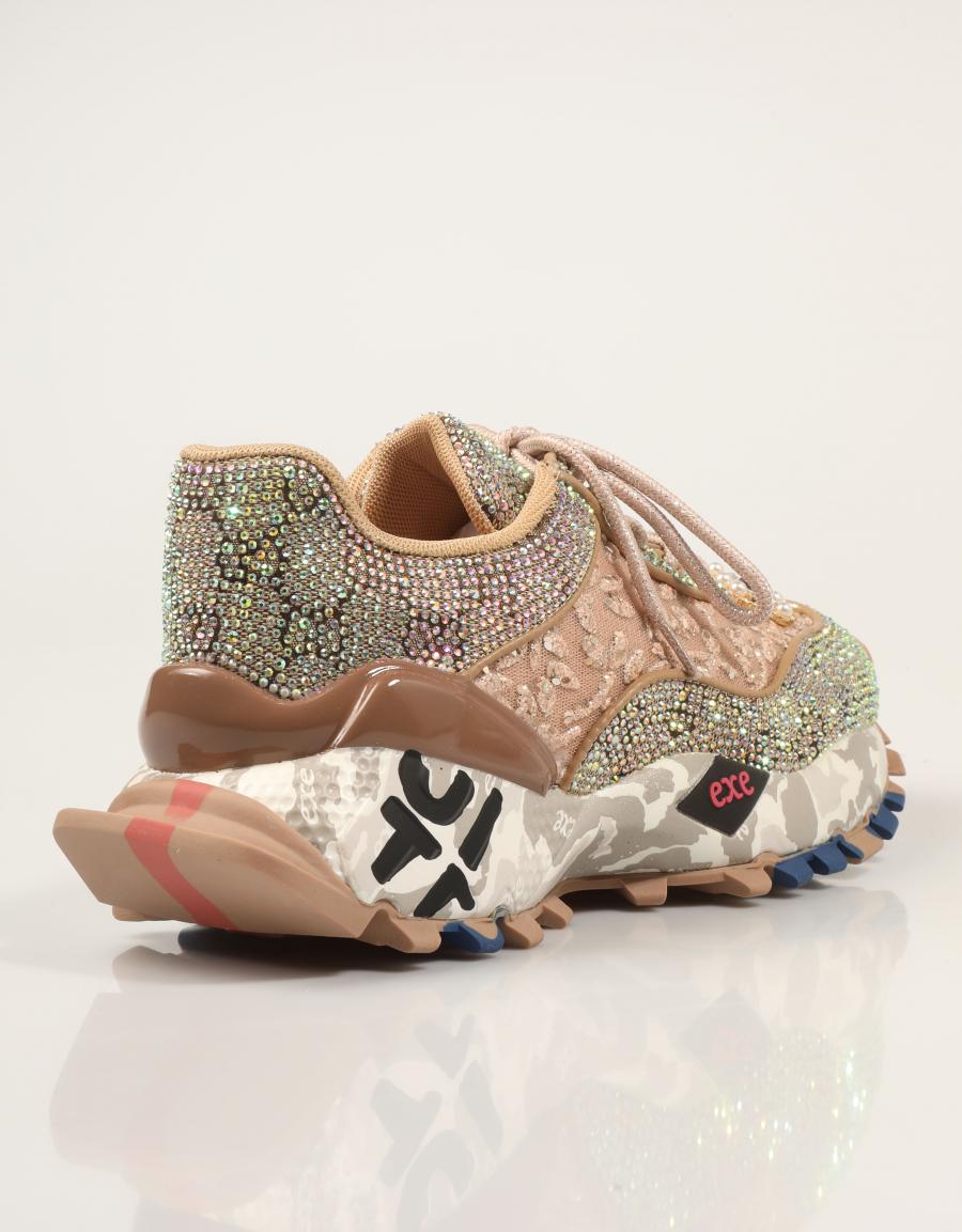 ZAPATILLAS EXE SNEAKER LEATHER BEIGE en color Beige