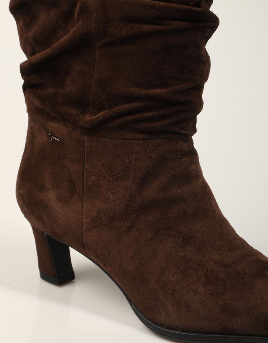 BOTAS TAMARIS BOTA ARRUGADA MOCCA en color Marron