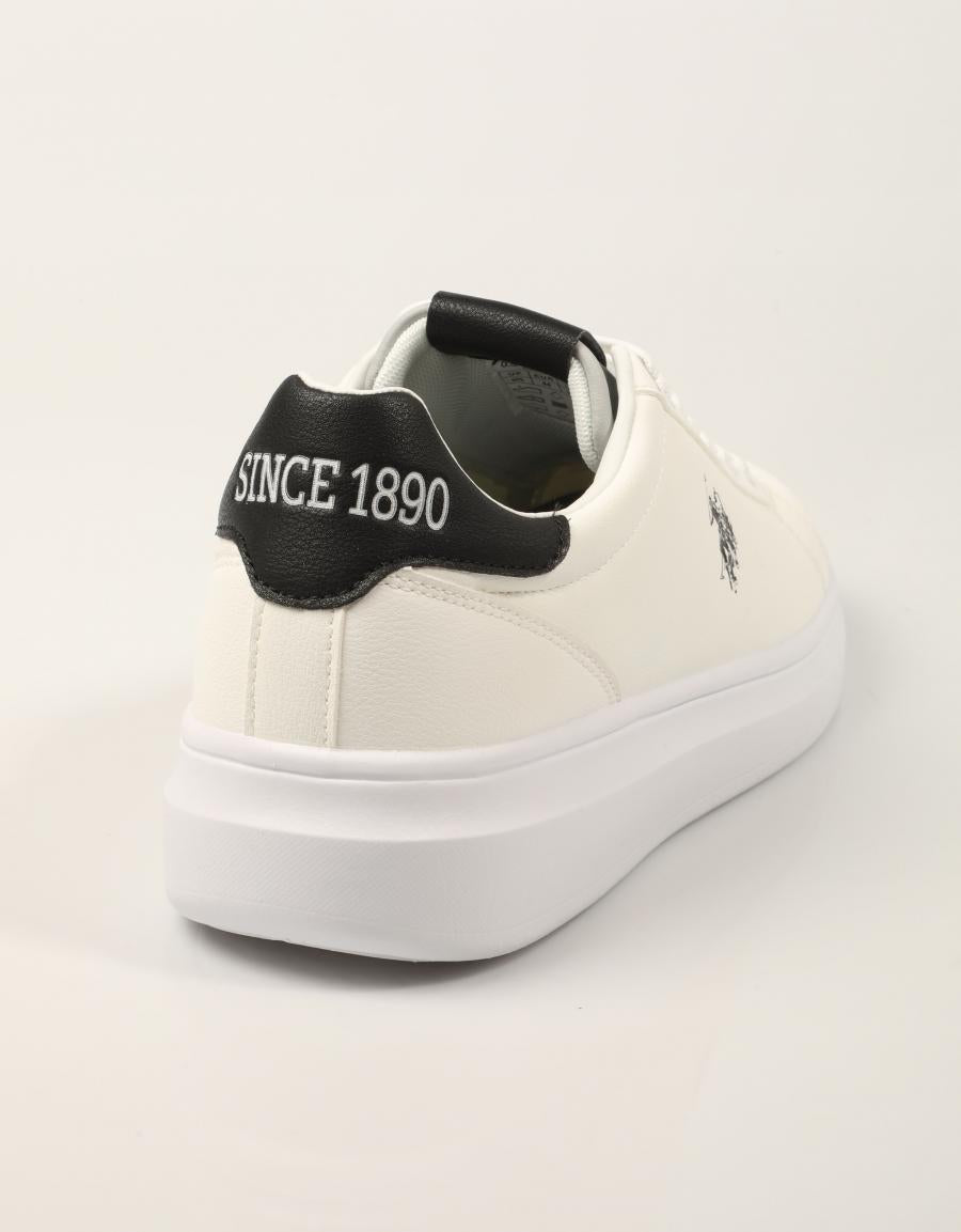 ZAPATILLAS US POLO ASSN CODY010C WHITE CODY010M/GY4 en color Blanco