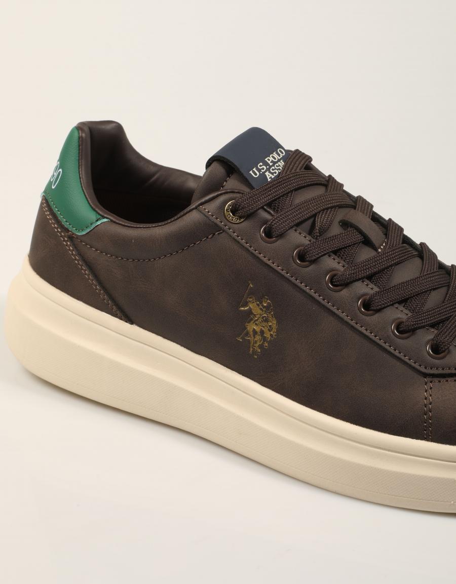 ZAPATILLAS US POLO ASSN CODY010C D.BROWN CODY010M/GY4 en color Marron