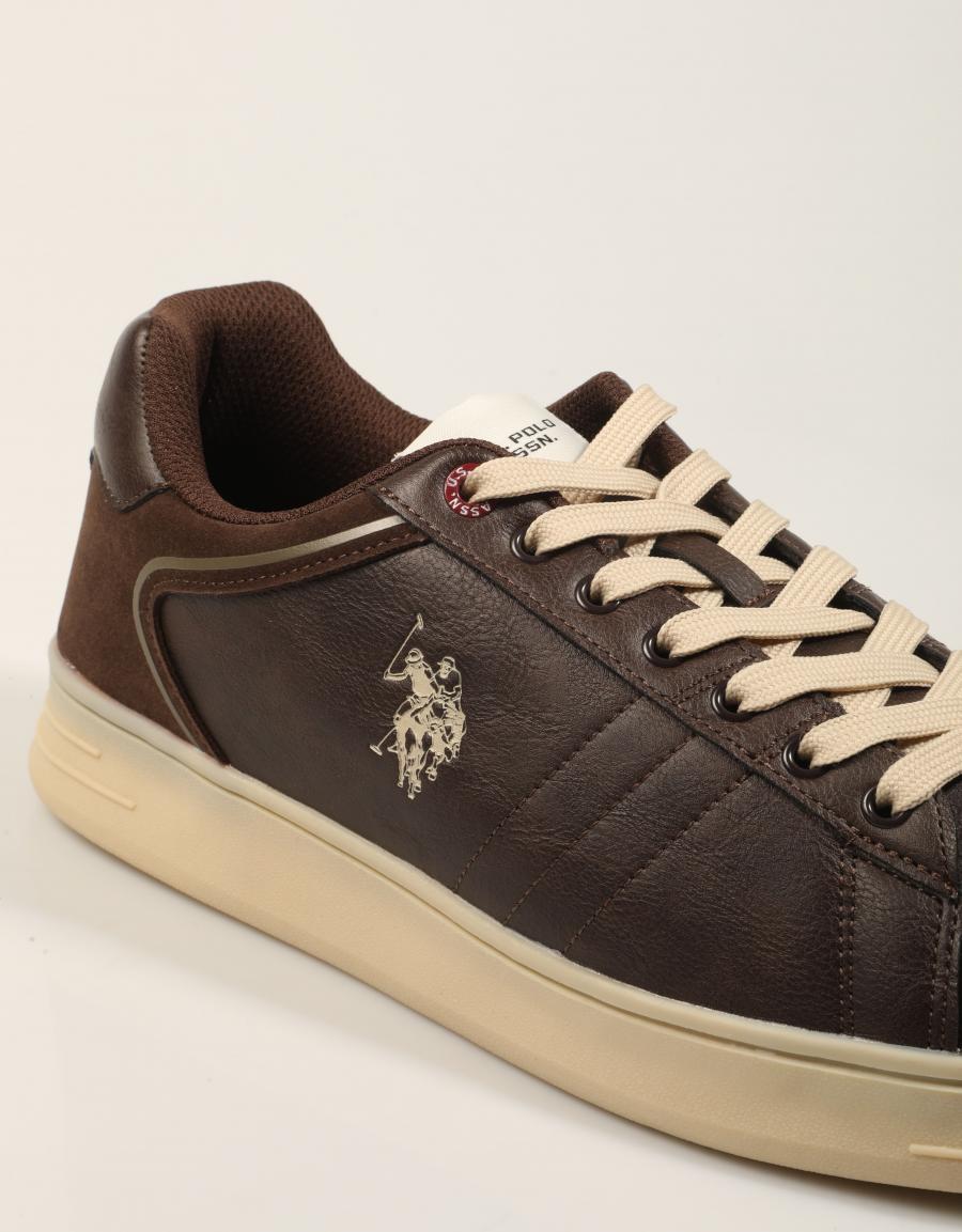 ZAPATILLAS US POLO ASSN ALPHA001 DARK BROWN ALPHA001M/GYH1 en color Marron