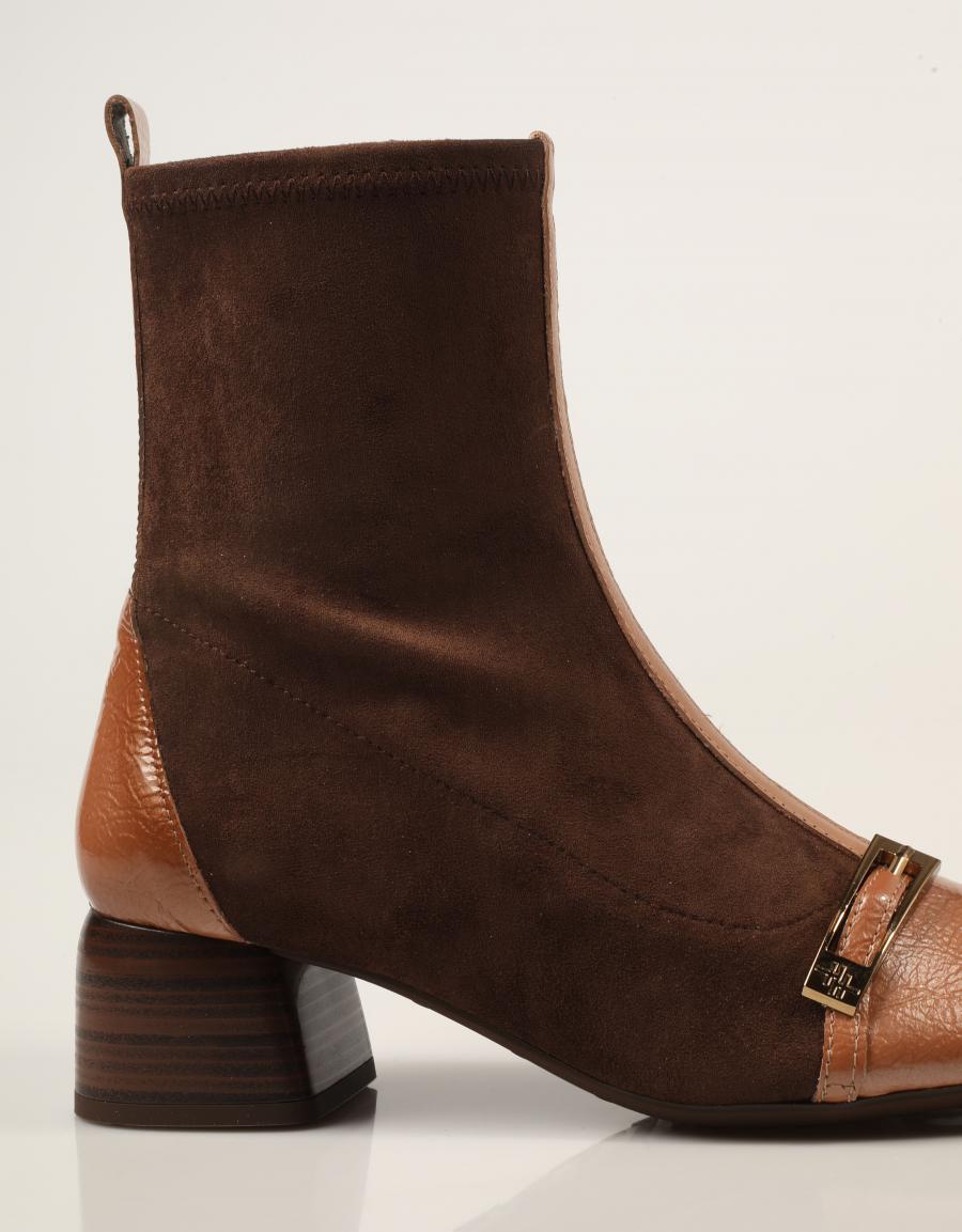 BOTINES HISPANITAS BOTIN ALMOND/ESPRESSO en color Beige