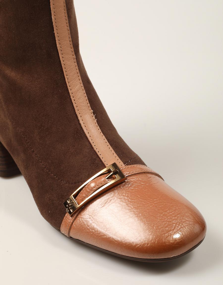 BOTINES HISPANITAS BOTIN ALMOND/ESPRESSO en color Beige