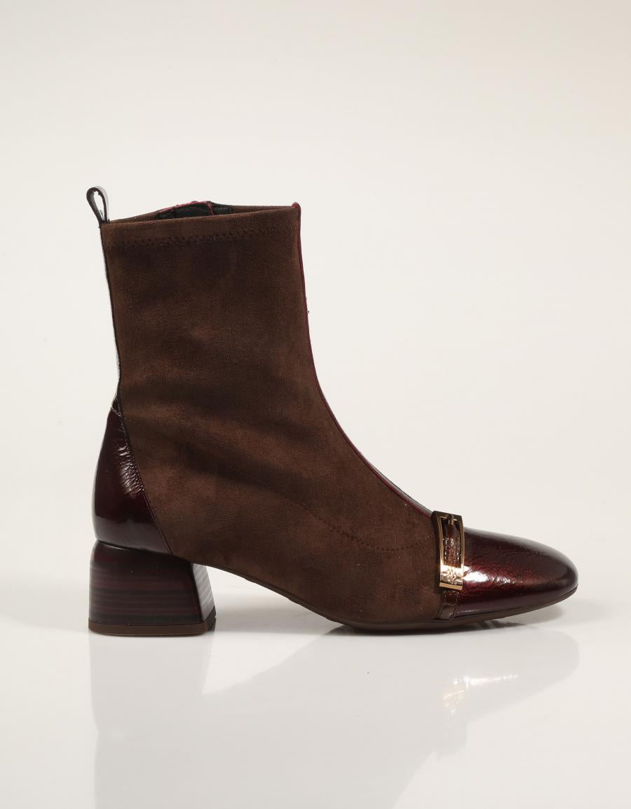 BOTINES HISPANITAS BOTIN BORDO/ESPRESSO en color Burdeos