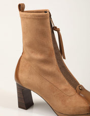 BOTINES HISPANITAS BOTIN CREMALLERA HONEY en color Beige