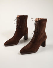 BOTINES HISPANITAS BOTIN CORDONES ESPRESSO en color Marron