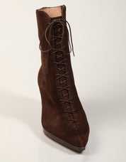 BOTINES HISPANITAS BOTIN CORDONES ESPRESSO en color Marron