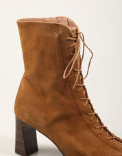 BOTINES HISPANITAS BOTIN CORDONES HONEY en color Beige