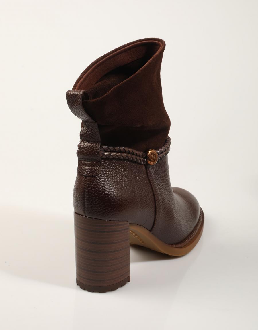 BOTINES HISPANITAS BOTIN TRENZA ESPRESSO en color Marron