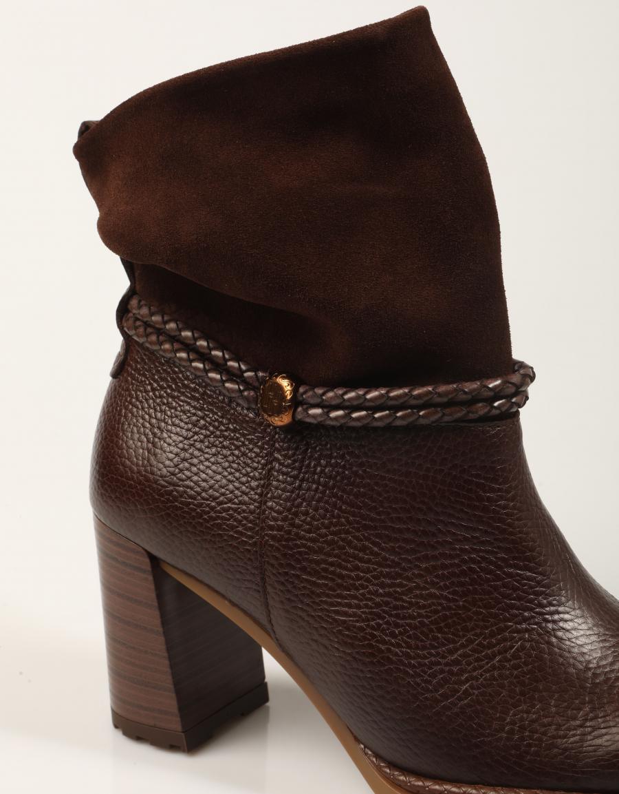 BOTINES HISPANITAS BOTIN TRENZA ESPRESSO en color Marron