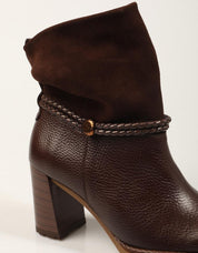 BOTINES HISPANITAS BOTIN TRENZA ESPRESSO en color Marron