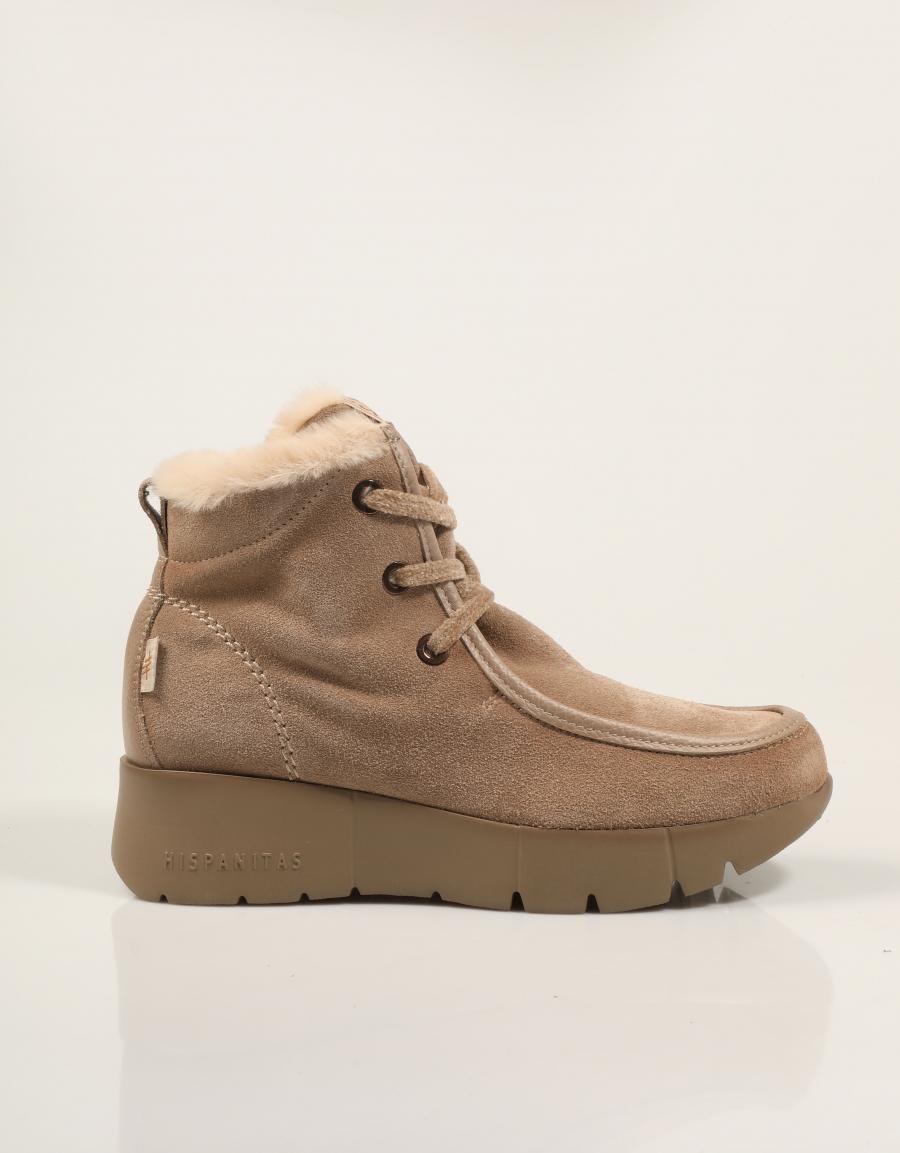BOTINES HISPANITAS BOTIN WALLABEE CASTORO en color Taupe
