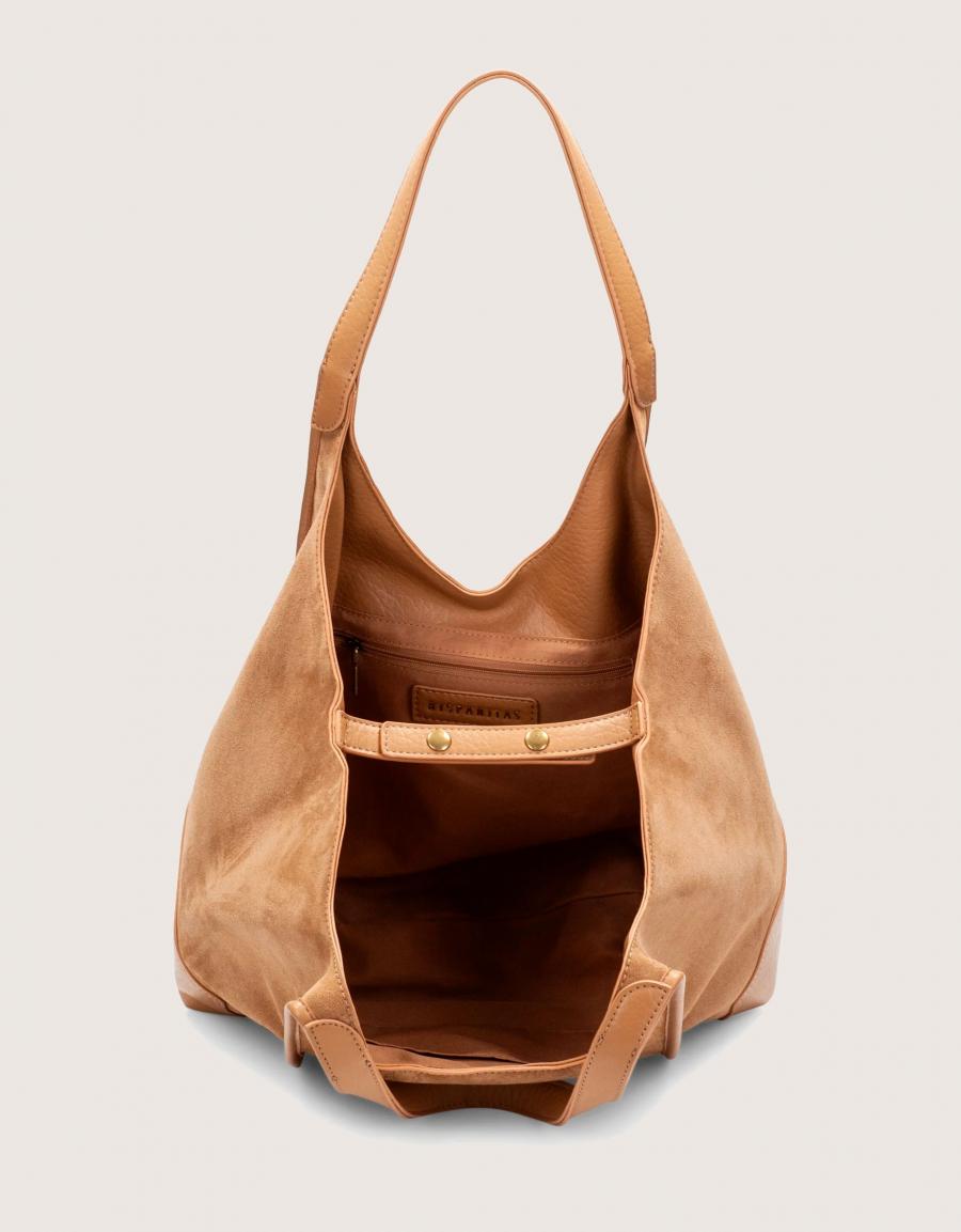 BOLSOS HISPANITAS BOLSO HONEY en color Beige