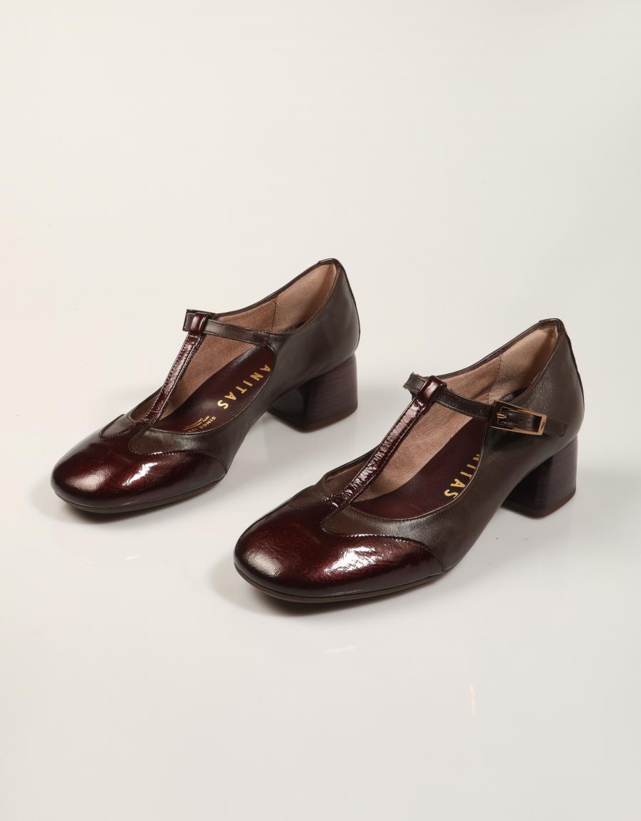 ZAPATOS VESTIR HISPANITAS ZAPATO BORDO/ESPRESSO en color Marron