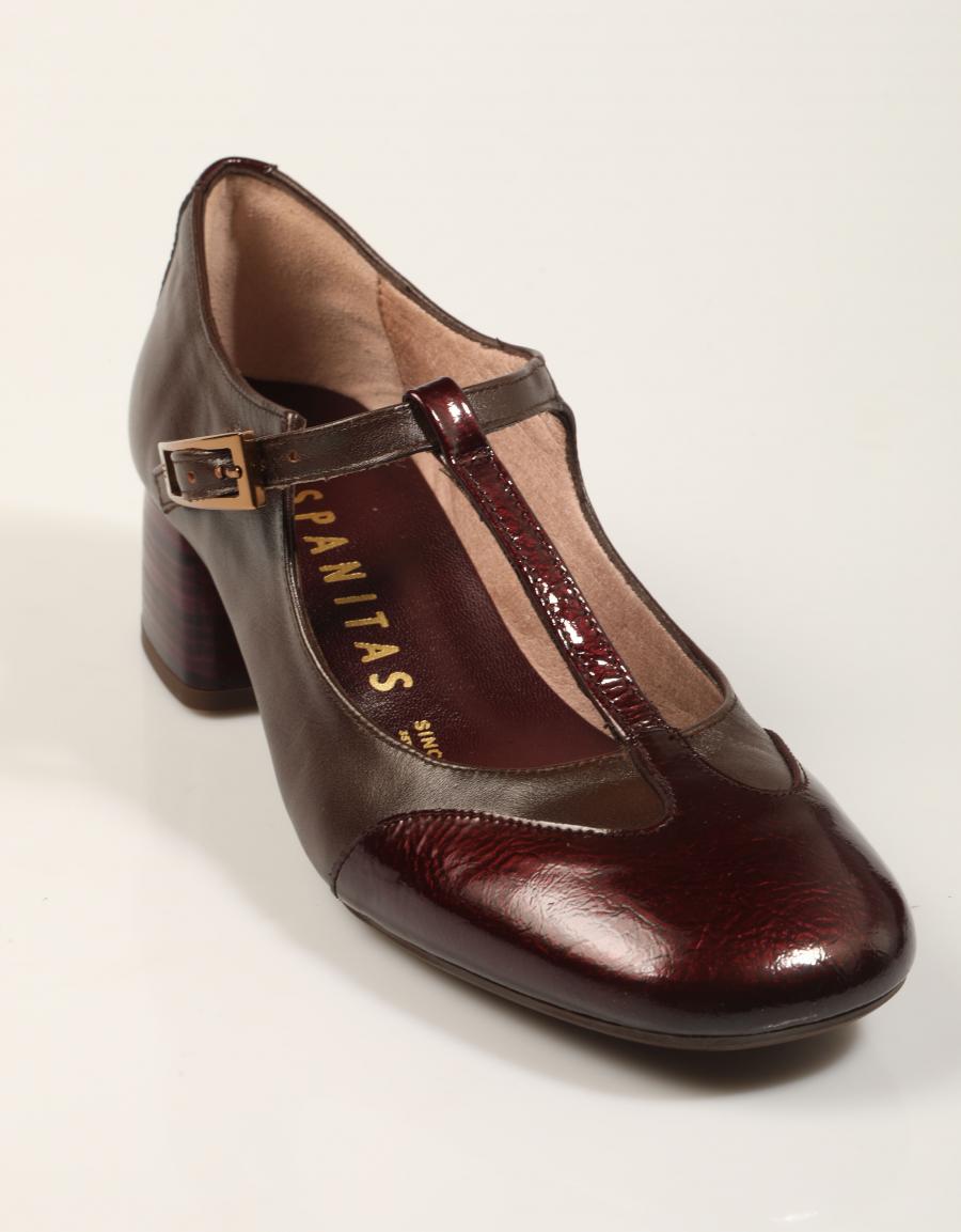 ZAPATOS VESTIR HISPANITAS ZAPATO BORDO/ESPRESSO en color Marron