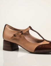 ZAPATOS VESTIR HISPANITAS ZAPATO ESPRESSO/ALMOND en color Beige