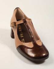 ZAPATOS VESTIR HISPANITAS ZAPATO ESPRESSO/ALMOND en color Beige