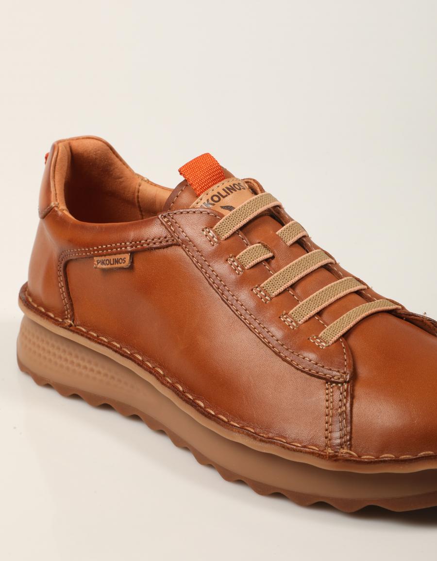 ZAPATOS SPORT PIKOLINOS ALAVA W3J 6919C1 BRANDY en color Cuero