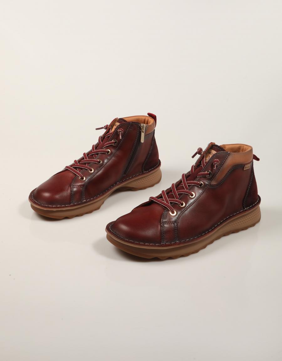 BOTINES PIKOLINOS ALAVA W3J 8509C1 ARCILLA en color Burdeos
