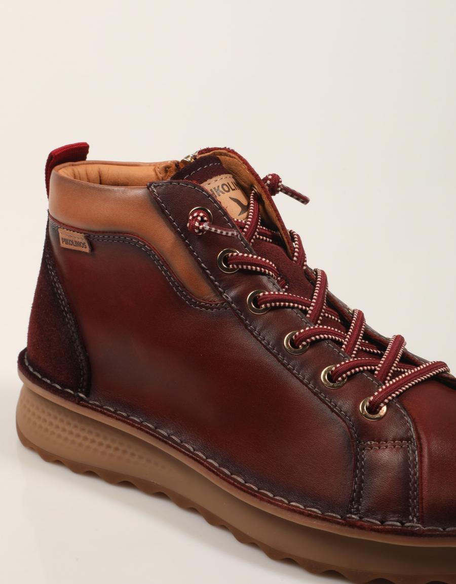 BOTINES PIKOLINOS ALAVA W3J 8509C1 ARCILLA en color Burdeos