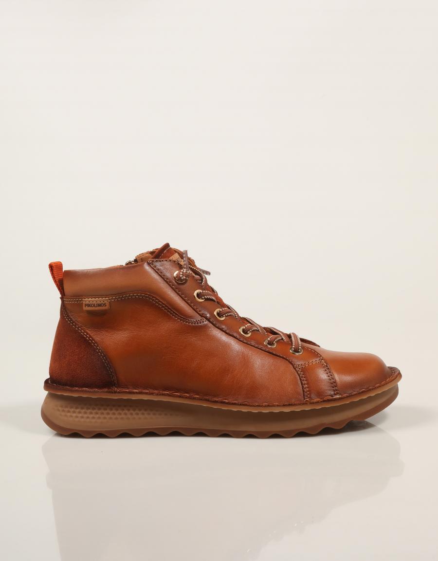 BOTINES PIKOLINOS ALAVA W3J 8509C1 BRANDY en color Cuero