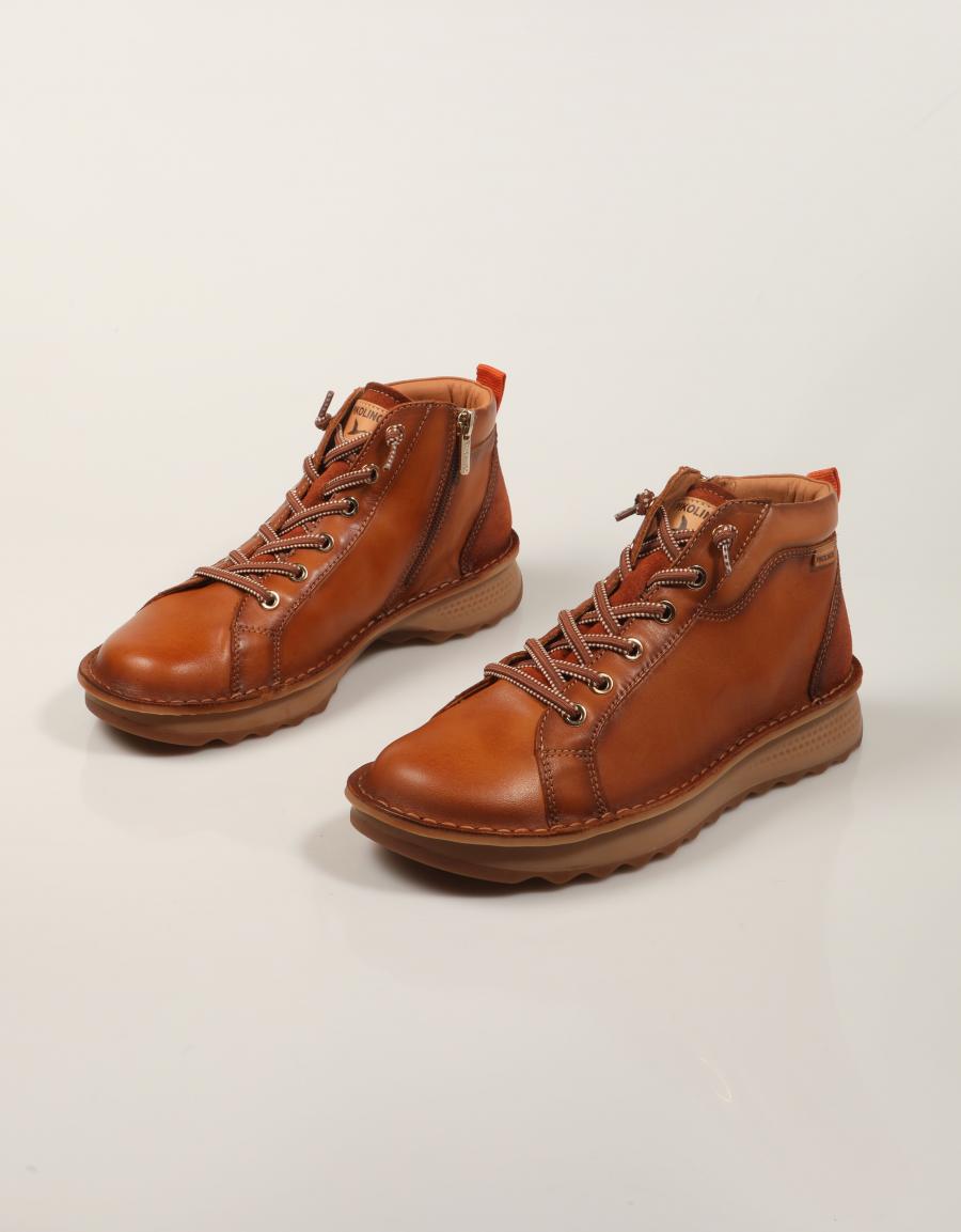 BOTINES PIKOLINOS ALAVA W3J 8509C1 BRANDY en color Cuero