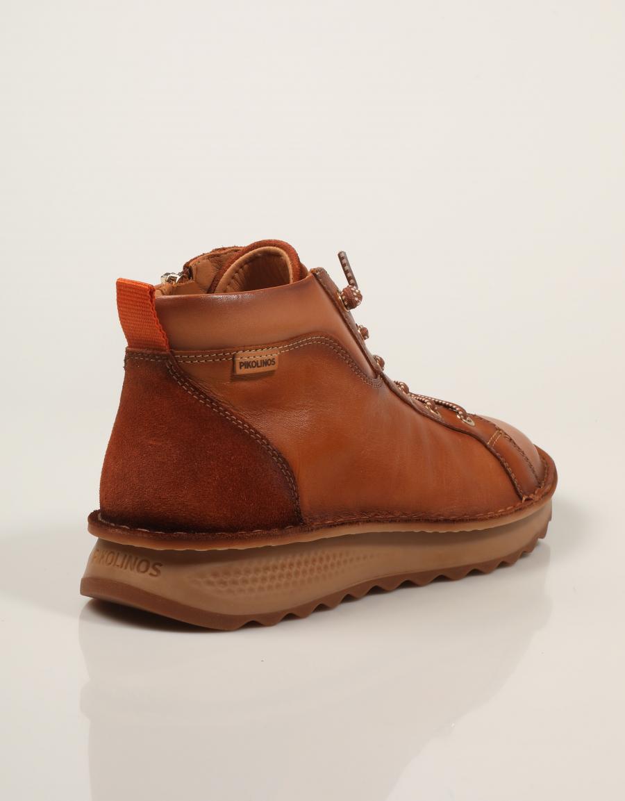 BOTINES PIKOLINOS ALAVA W3J 8509C1 BRANDY en color Cuero