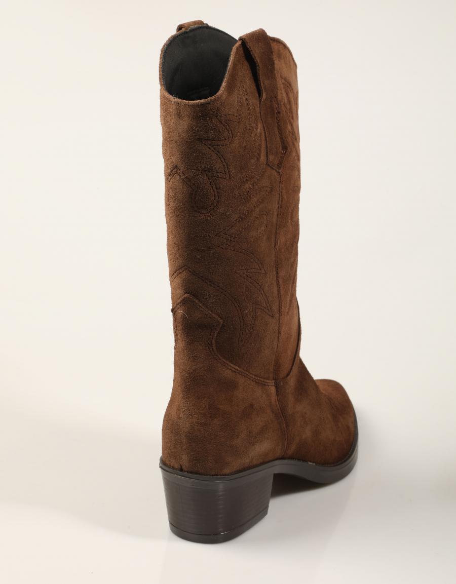 BOTAS LUCIA VIGUERA BOTA VITELO TESTA en color Marron
