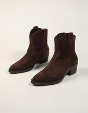 BOTINES LUCIA VIGUERA BOTIN VITELO CAOBA en color Cuero