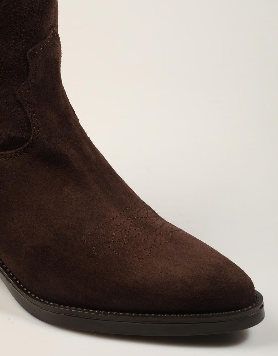 BOTINES LUCIA VIGUERA BOTIN VITELO CAOBA en color Cuero