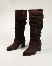 BOTAS LUCIA VIGUERA BOTA VITELO CAOBA en color Cuero