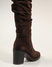 BOTAS LUCIA VIGUERA BOTA VITELO CAOBA en color Cuero