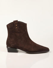 BOTINES LUCIA VIGUERA BOTIN VITELO CAOBA en color Taupe