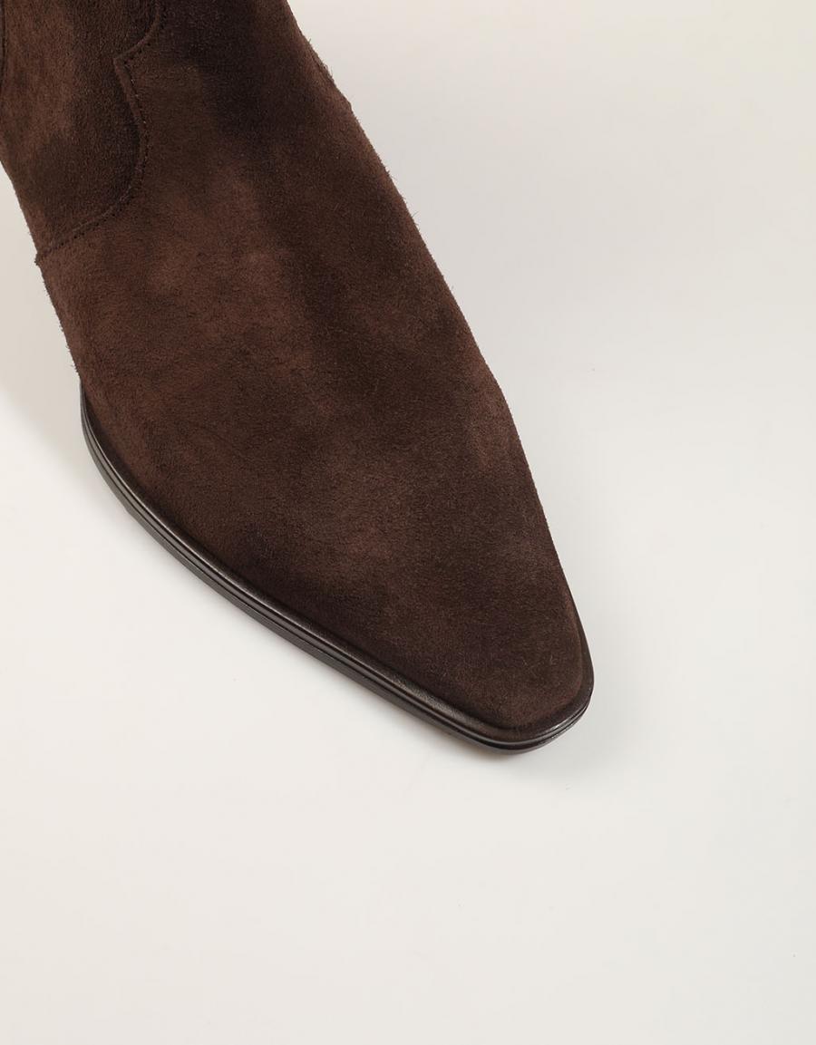 BOTINES LUCIA VIGUERA BOTIN VITELO CAOBA en color Taupe