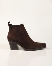 BOTINES LUCIA VIGUERA BOTIN VITELO CAOBA en color Marron