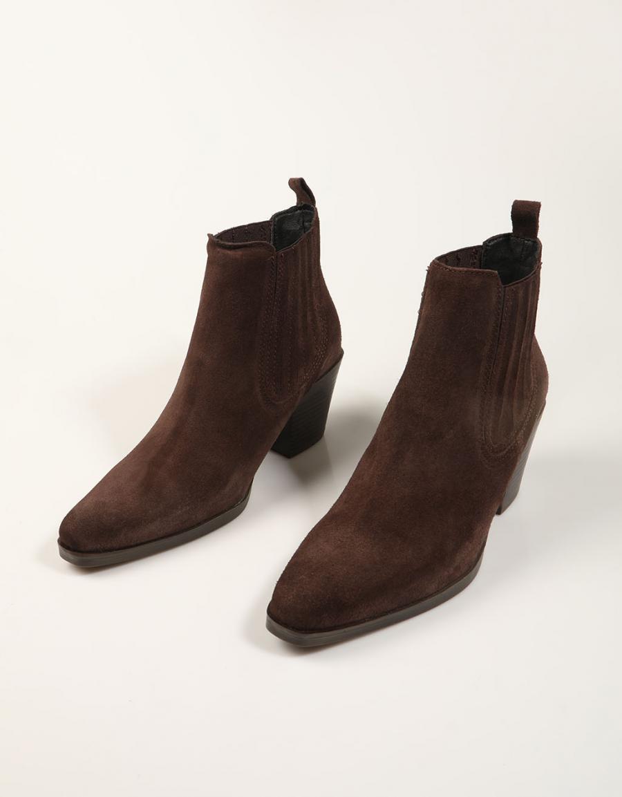 BOTINES LUCIA VIGUERA BOTIN VITELO CAOBA en color Marron
