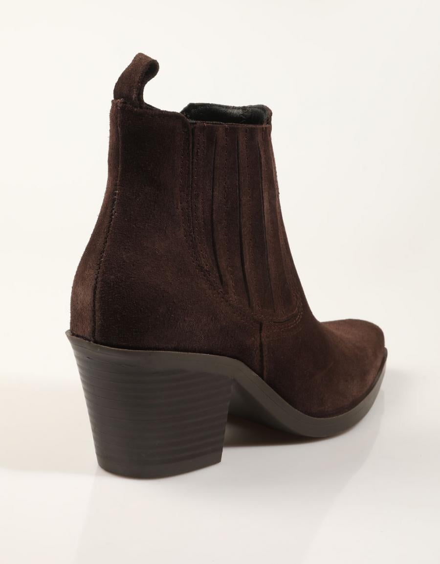 BOTINES LUCIA VIGUERA BOTIN VITELO CAOBA en color Marron