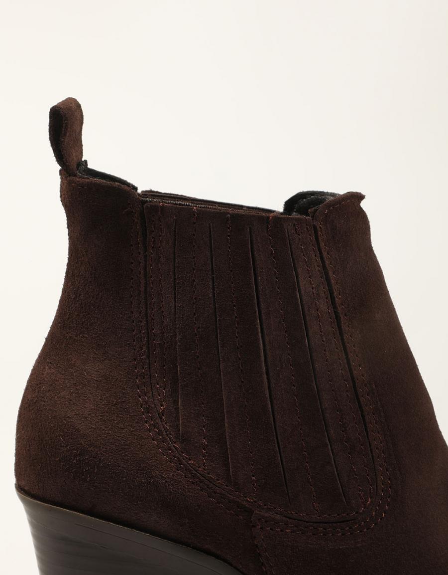 BOTINES LUCIA VIGUERA BOTIN VITELO CAOBA en color Marron