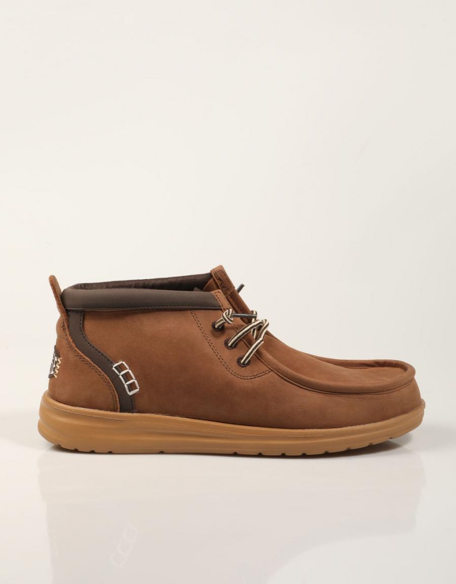 BOTINES DUDE WALLY MID HD45161 ROBE BROWN en color Marron