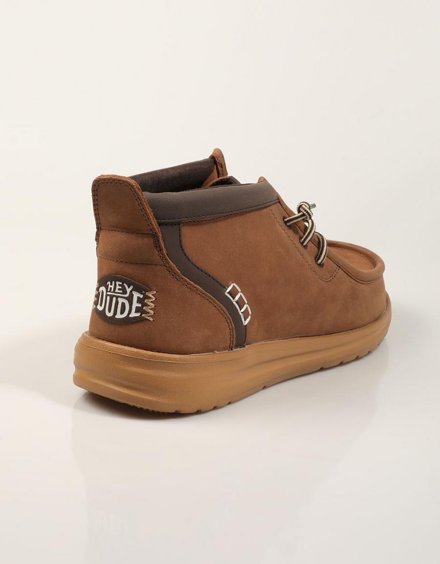 BOTINES DUDE WALLY MID HD45161 ROBE BROWN en color Marron