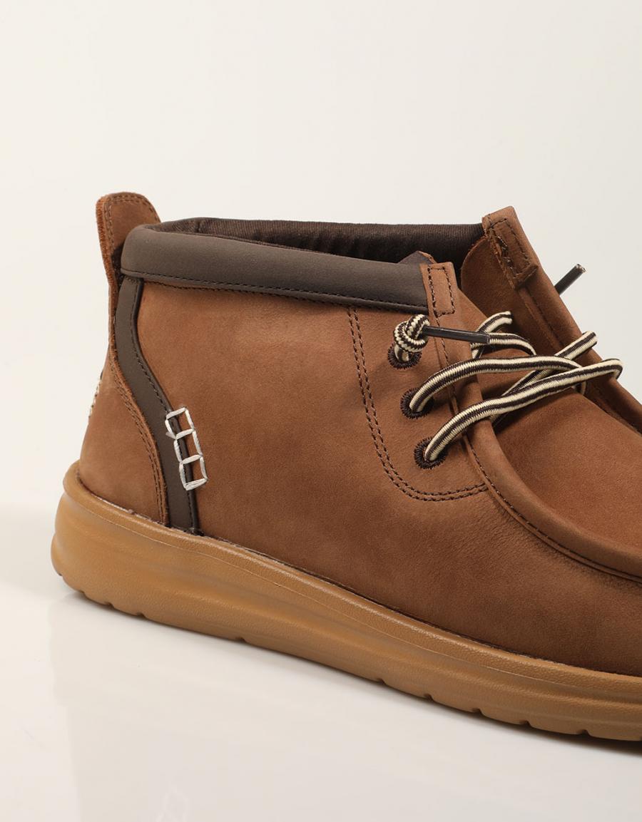 BOTINES DUDE WALLY MID HD45161 ROBE BROWN en color Marron