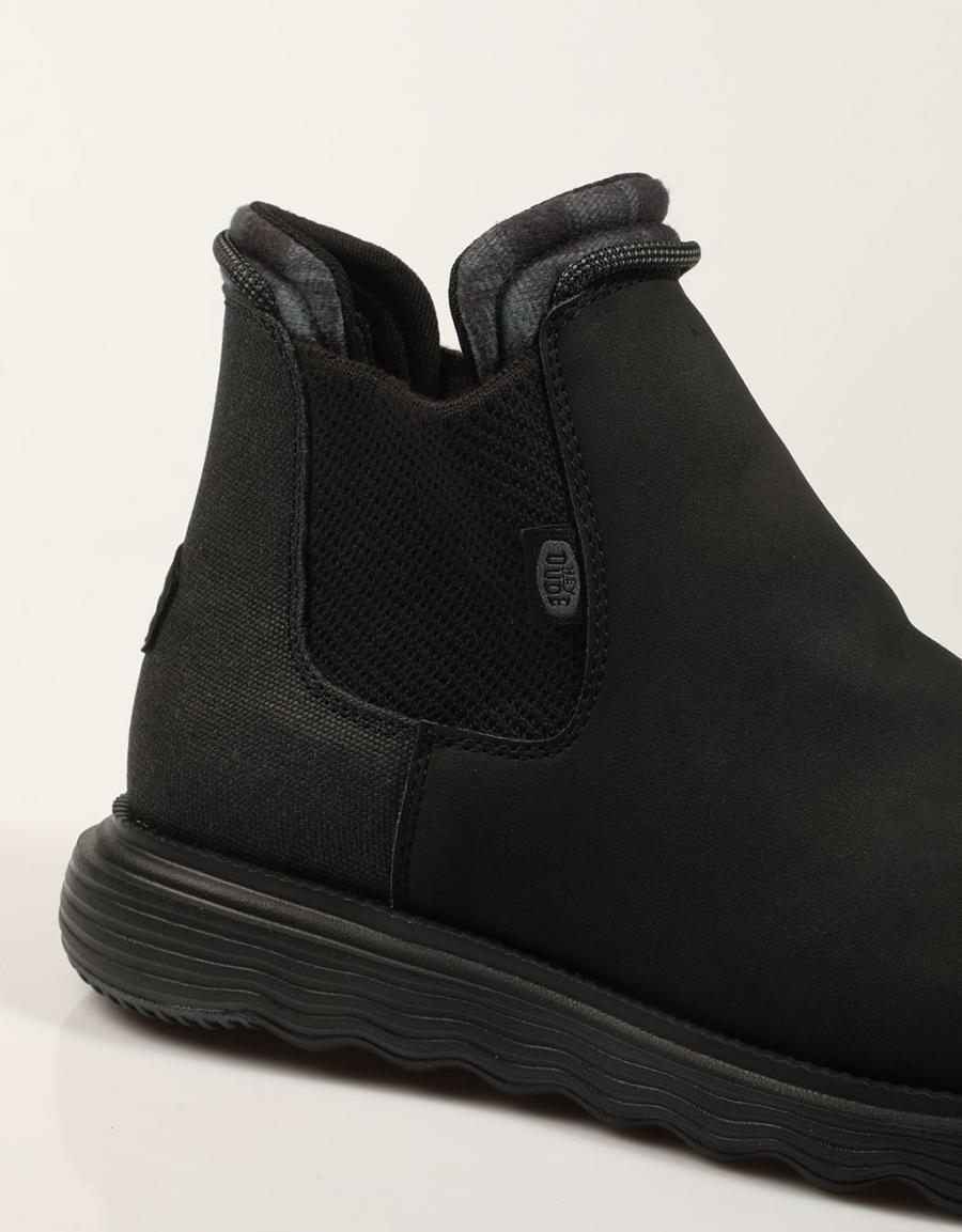 BOTINES DUDE BRANSON CLASSIC 42065 BLACK en color Negro
