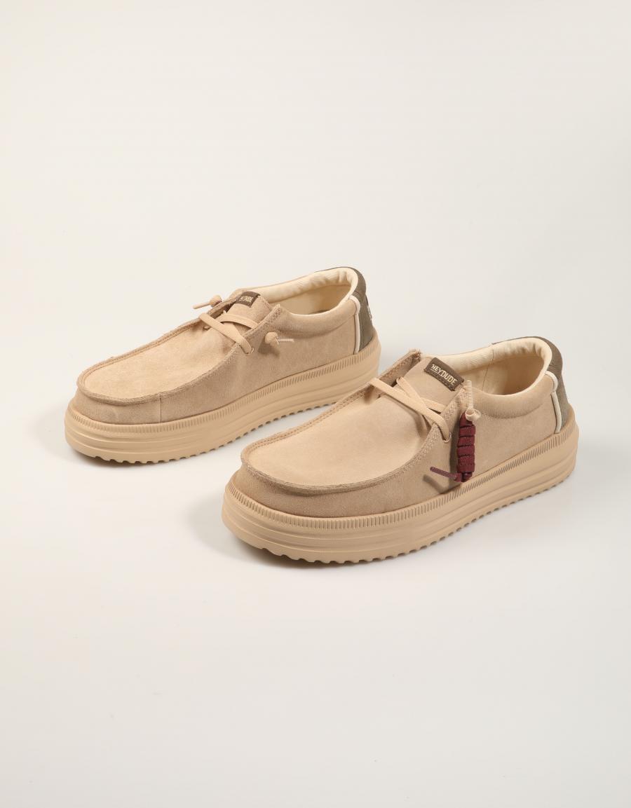 ZAPATOS DUDE REV SUEDE HD45845 SESAME en color Beige