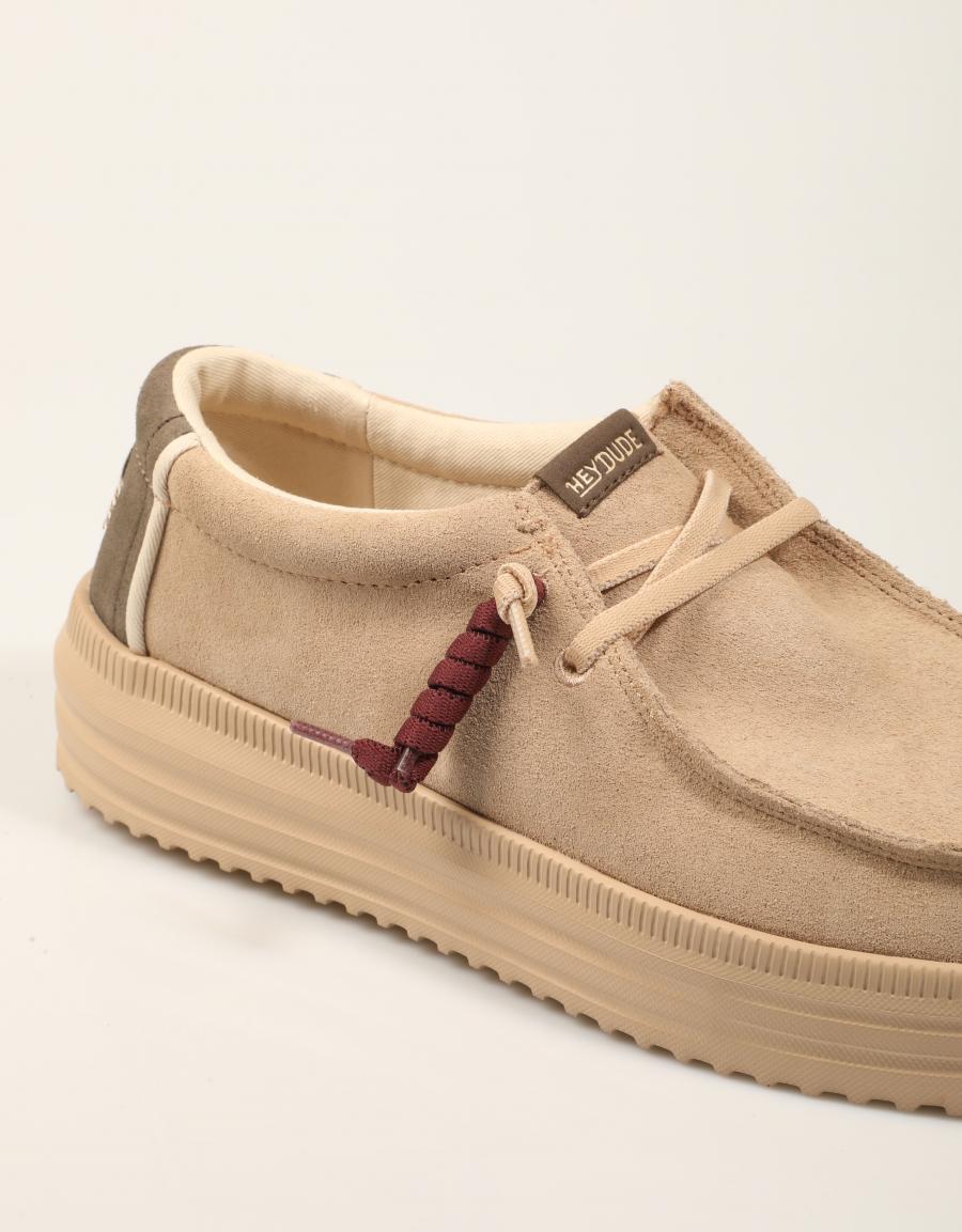 ZAPATOS DUDE REV SUEDE HD45845 SESAME en color Beige
