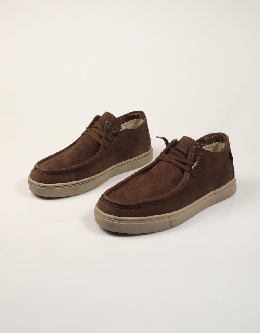 ZAPATOS SPORT WALKIN PITAS TASOS CAFE en color Marron