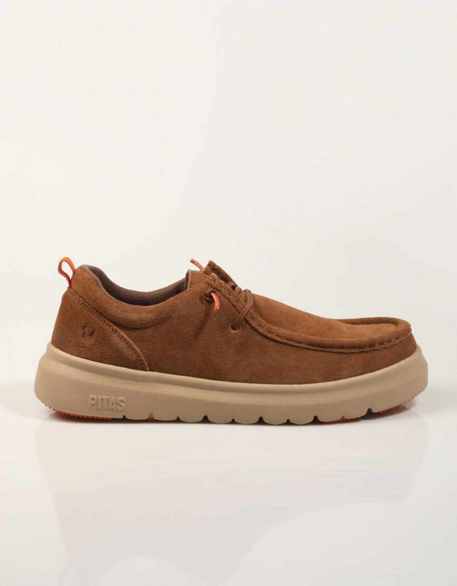 ZAPATOS SPORT WALKIN PITAS ALTEA CAMEL en color Cuero