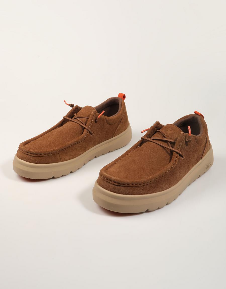 ZAPATOS SPORT WALKIN PITAS ALTEA CAMEL en color Cuero