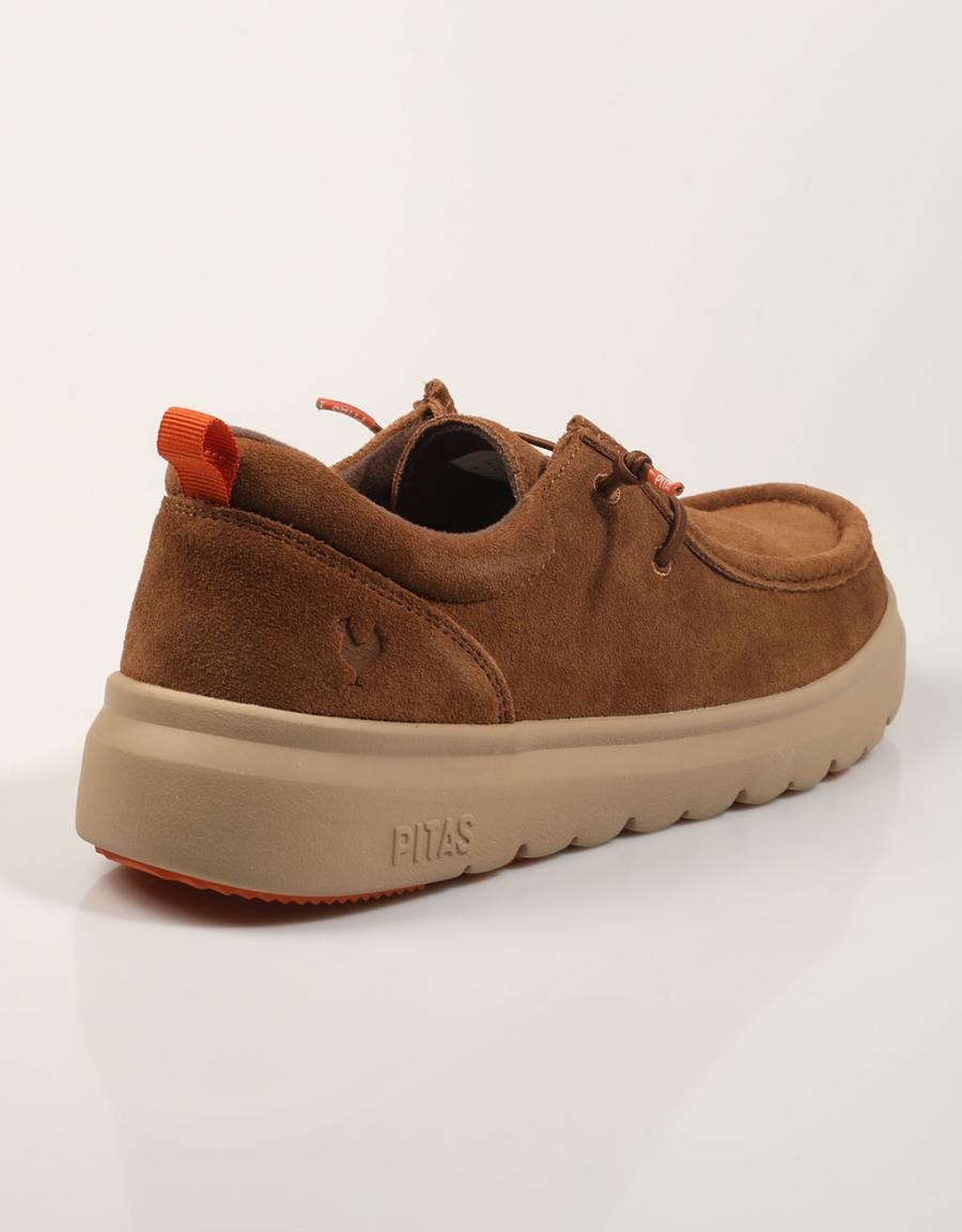 ZAPATOS SPORT WALKIN PITAS ALTEA CAMEL en color Cuero