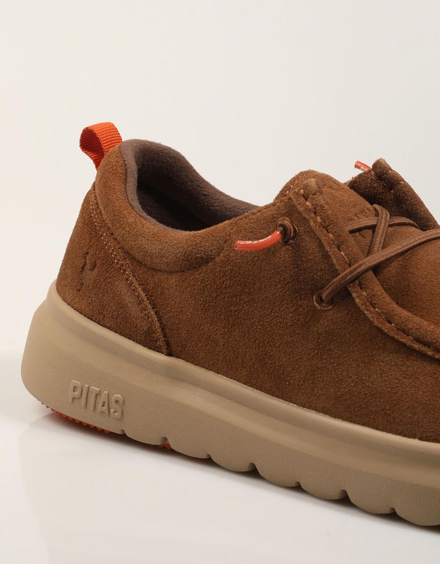 ZAPATOS SPORT WALKIN PITAS ALTEA CAMEL en color Cuero