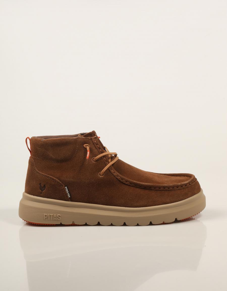 BOTINES WALKIN PITAS OLVERA CAMEL en color Cuero